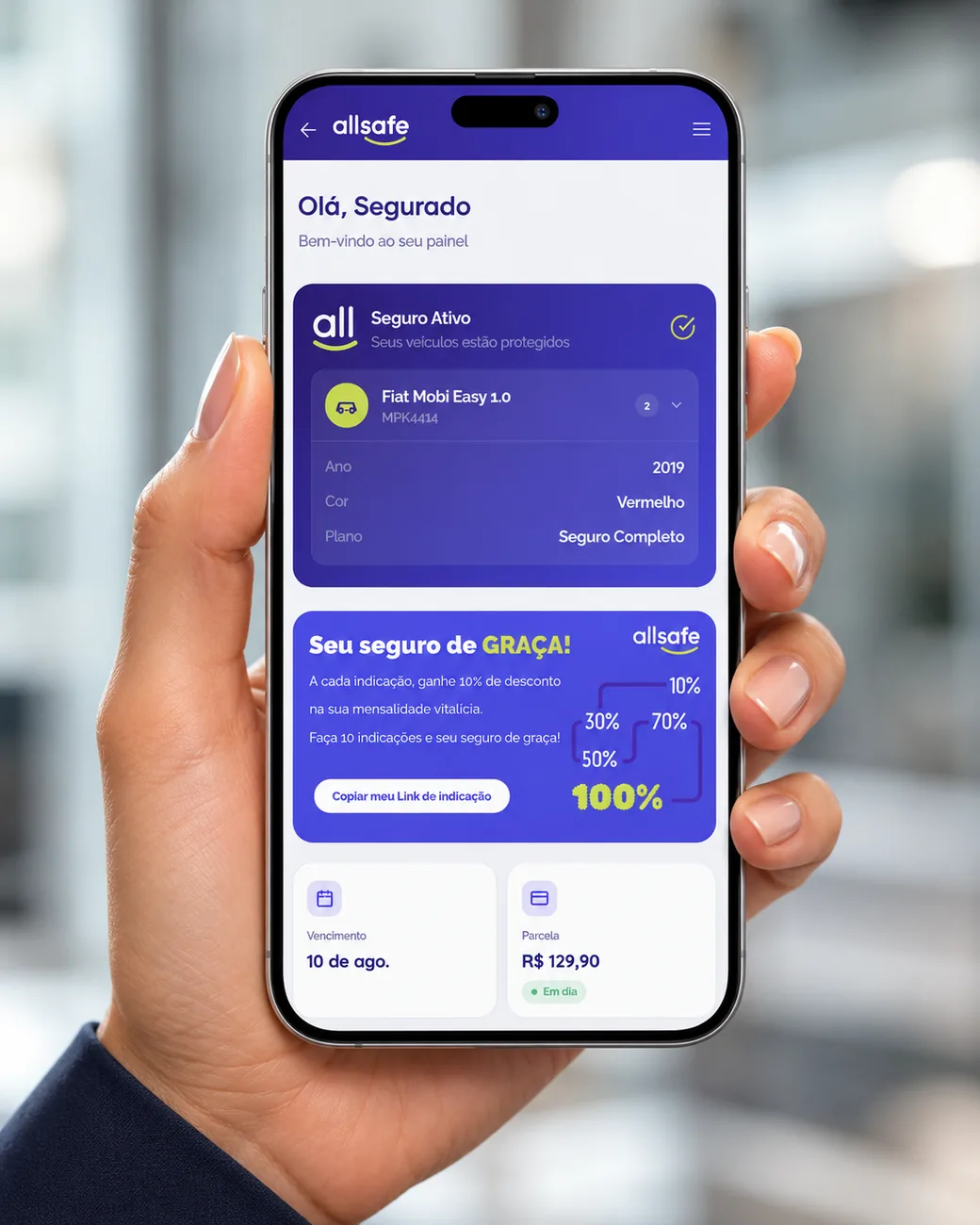 App Allsafe no celular